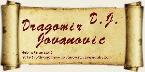 Dragomir Jovanović vizit kartica